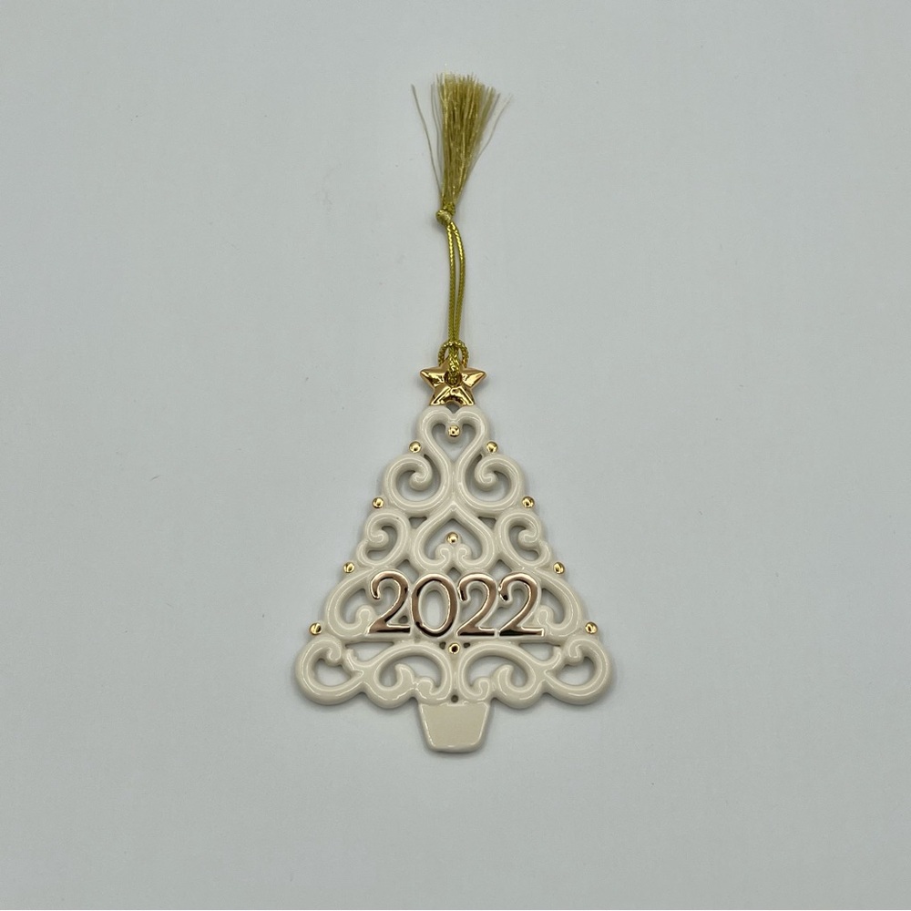 NEW Lenox Pierced Tree 2022 Porcelain Ornament Annual Christmas Holiday 5”